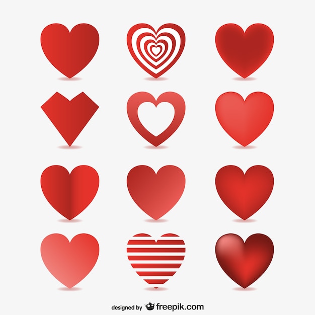 3d Hearts Vecteurs