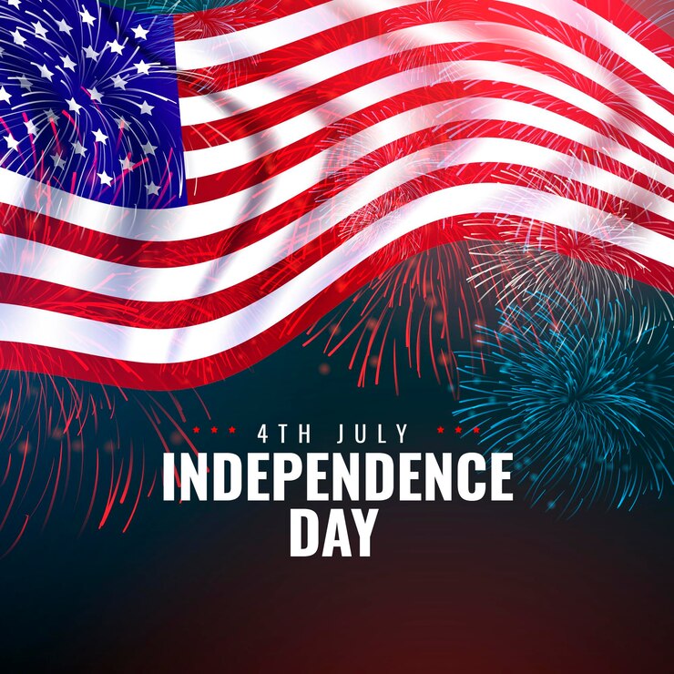 Vecteur gratuit 4 juillet réaliste - fête de l'indépendance