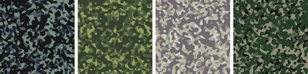 4 Vecteur De Conception De Modèle De Jeu De Fond De Camouflage