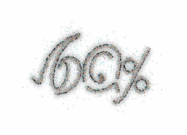 60% de réduction sur la bannière de remise sur la vente de particules. Étiquette de prix d'offre de remise. Illustration vectorielle.