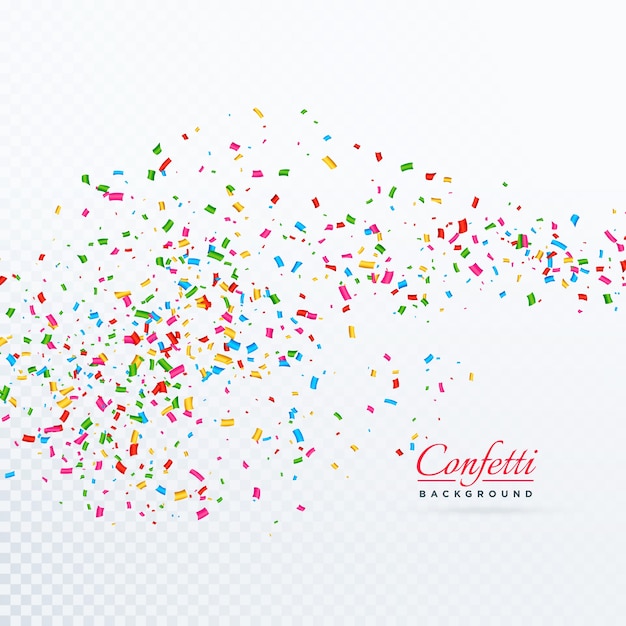 Vecteur gratuit abstract small confetti transparent background