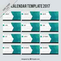 Vecteur gratuit abstract template 2017 calendrier