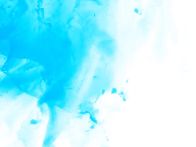 Abstrait Aquarelle Bleu