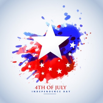 Abstrait aquarelle drapeau américain pour le 4ème juillet