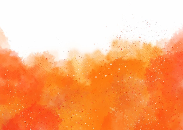 Vecteur gratuit abstrait aquarelle orange avec éclaboussures