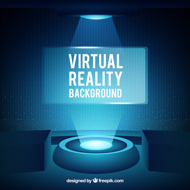 Abstrait arrière-plan de la réalité virtuelle en couleur bleue