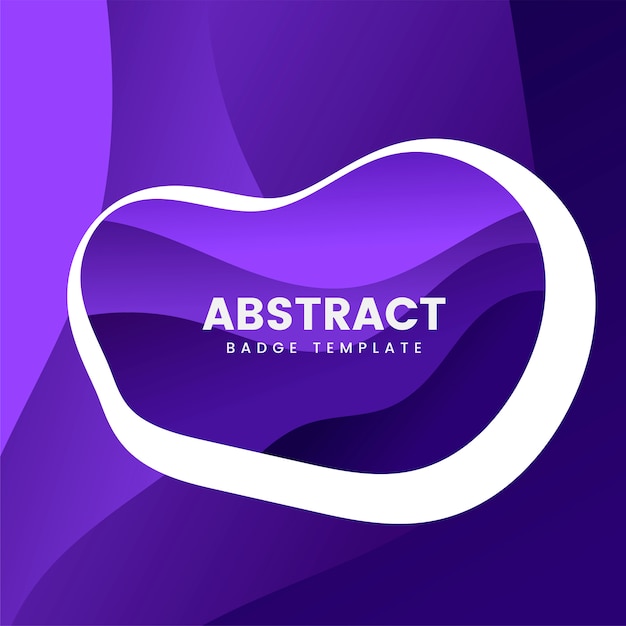 Abstrait badge en violet