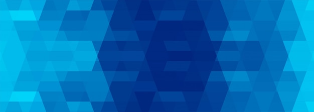 Vecteur gratuit abstrait bleu bannière géométrique