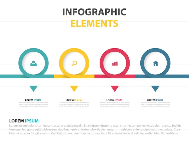 Abstrait Cercle Coloré Modèle Infographique D'affaires