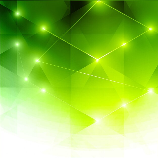 Abstrait coloré vert polygonal brillant