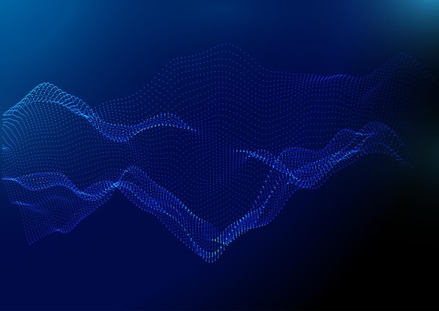 Abstrait cyber avec une conception de particules fluides