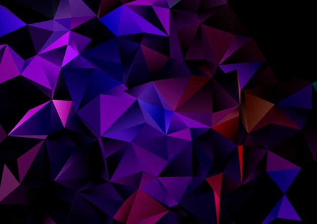 Abstrait avec un design low poly géométrique sombre