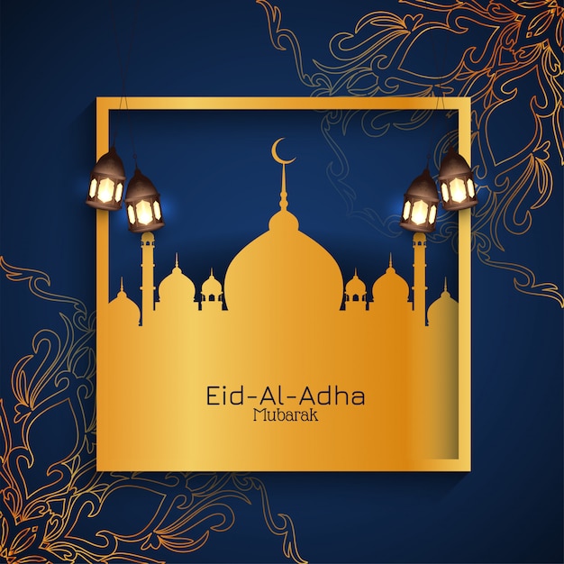 Abstrait Eid Al Adha Mubarak Fond Islamique