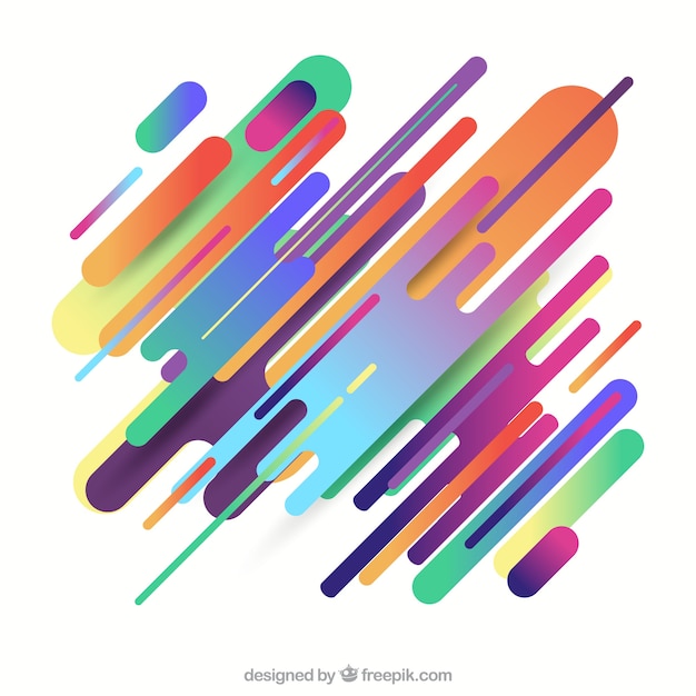 Abstrait avec des formes arrondies colorées