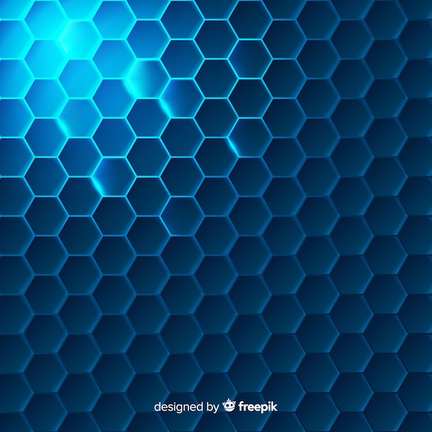 Vecteur gratuit abstrait avec des formes hexagonales