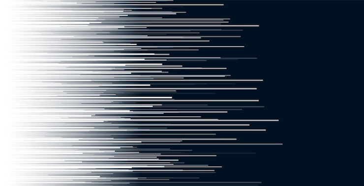 Vecteur gratuit abstrait de lignes blanches horizontales dynamiques