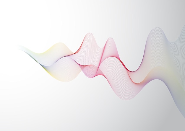 Vecteur gratuit abstrait avec des lignes fluides de couleur arc-en-ciel