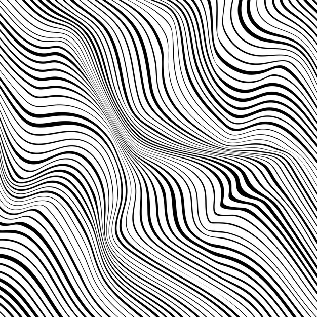 Abstrait rayé déformé