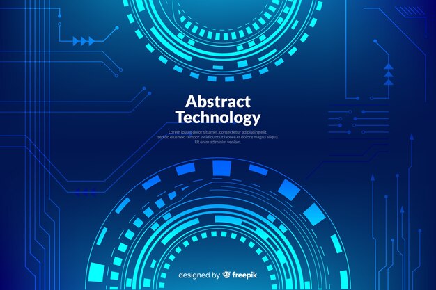 Abstrait de technologie dans le style de hud