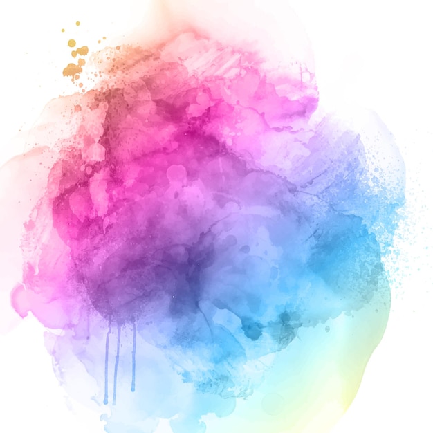 Vecteur gratuit abstrait avec une texture aquarelle de couleur arc-en-ciel