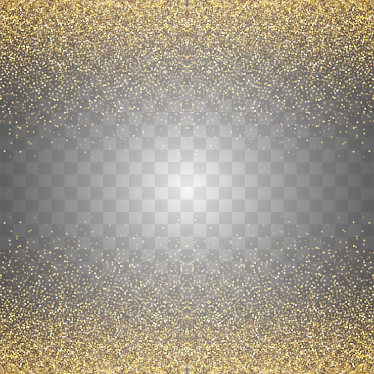Vecteur gratuit abstrait transparent paillettes dorées