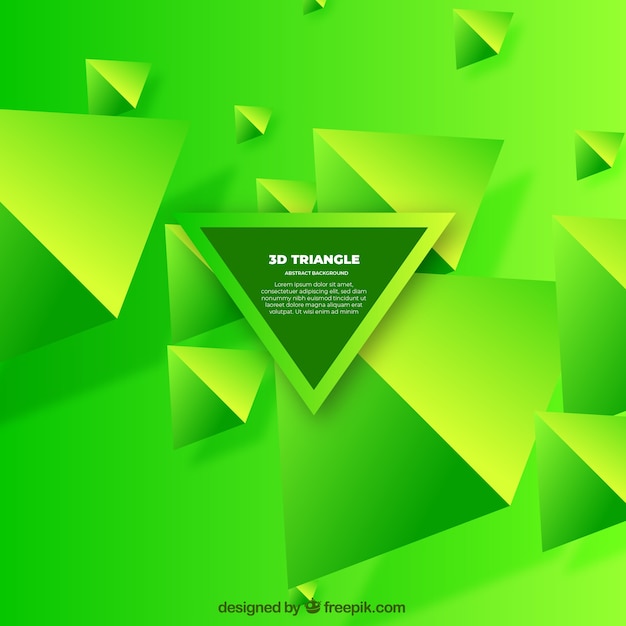 Abstrait avec des triangles 3d