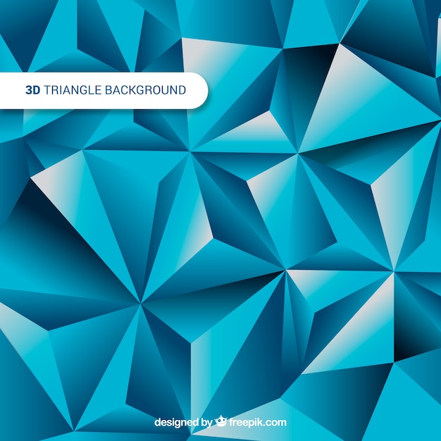 Vecteur gratuit abstrait avec des triangles 3d