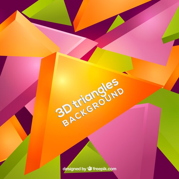 Abstrait avec des triangles 3d