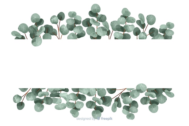 Vecteur gratuit abstrait vert feuilles fond avec espace copie