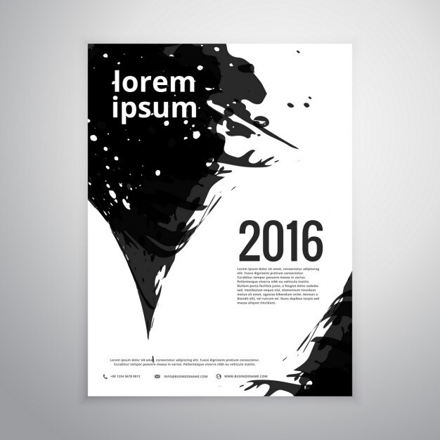 abstraite conception de la brochure à l'encre noire