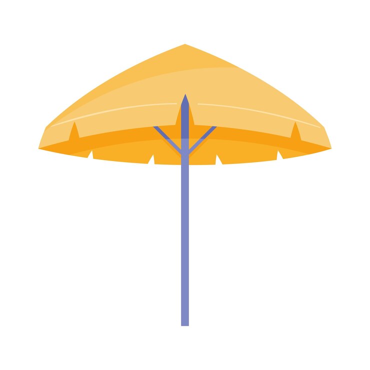 Vecteur gratuit accessoire de protection pour parapluie jaune