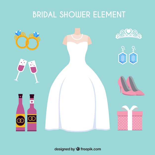 Accessoires féminins prêts pour le mariage