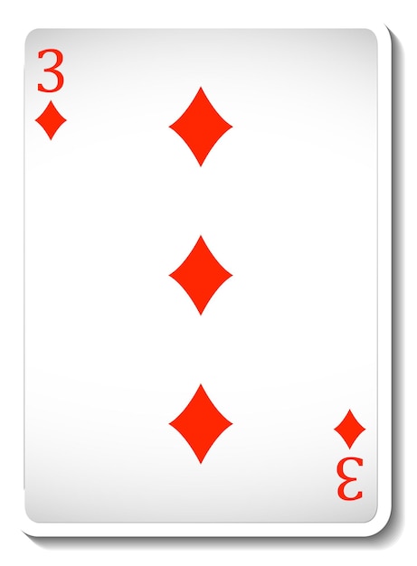 Ace of Diamonds Playing Card isolé