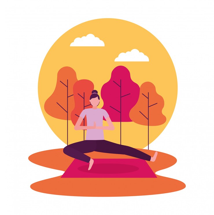 Vecteur gratuit activité de yoga populaire