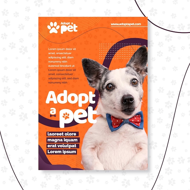 Adoptez un modèle d'affiche pour animaux de compagnie