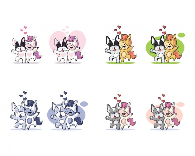 Jeu De Têtes De Dessin Animé Animaux De La Ferme