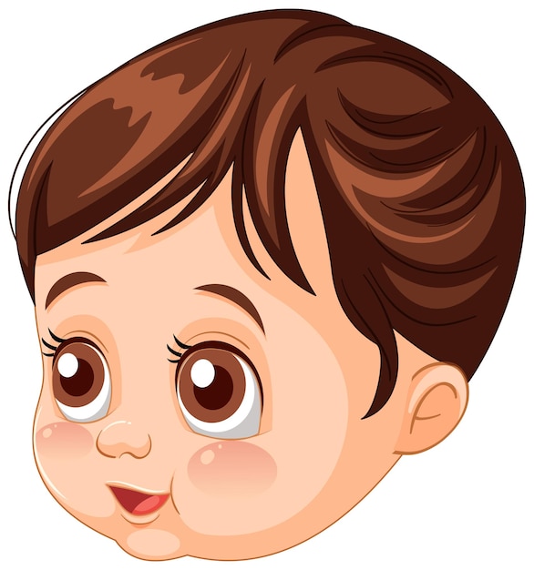 Vecteur gratuit un adorable enfant de dessin animé souriant