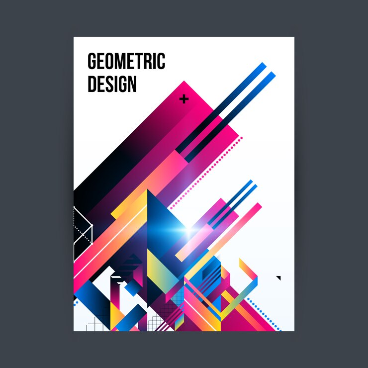 Vecteur gratuit affiche d'arrière-plan géométrique