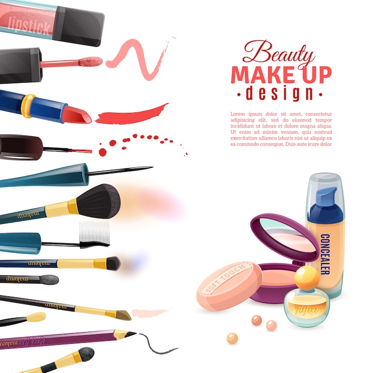 Vecteur gratuit affiche de beauté cosmétiques