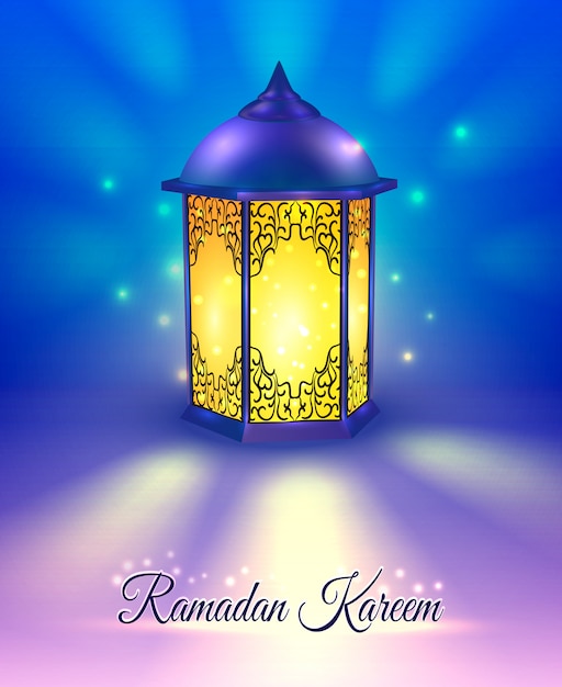 Vecteur gratuit affiche colorée du ramadan