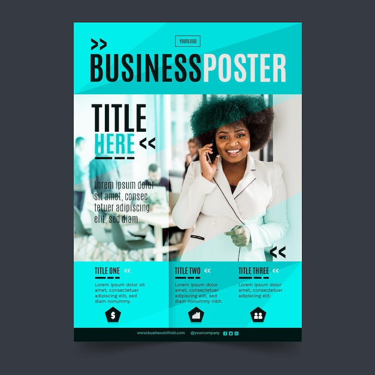 Vecteur gratuit affiche commerciale générale