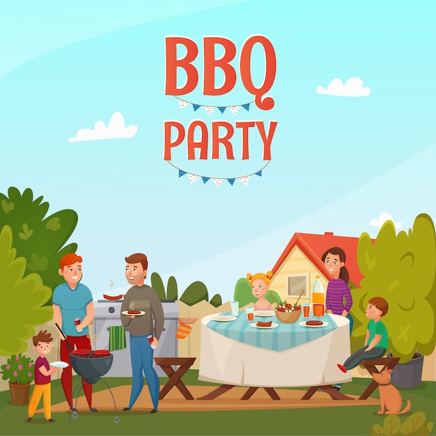 Vecteur gratuit affiche du barbecue