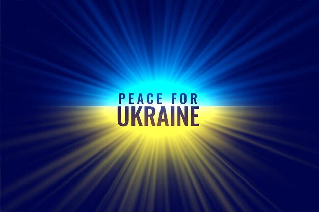 Affiche du concept de paix pour l'ukraine