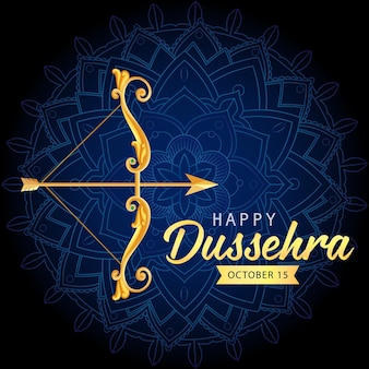 Affiche du festival hindou happy dussehra
