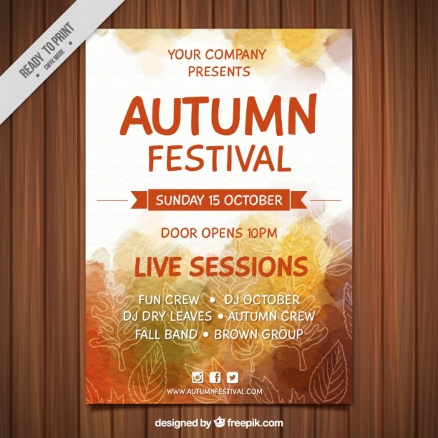 Vecteur gratuit affiche du festival de la mi-automne peint à l'aquarelle