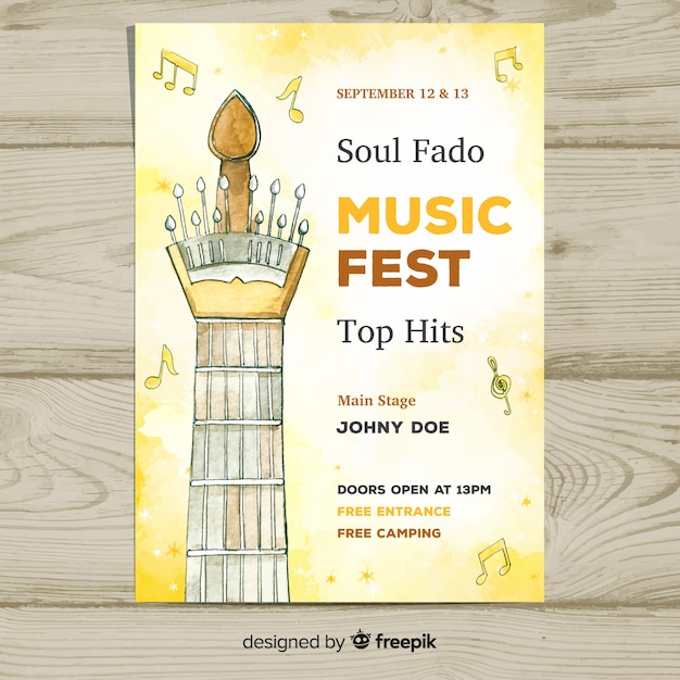 Affiche Du Festival De Musique Aquarelle