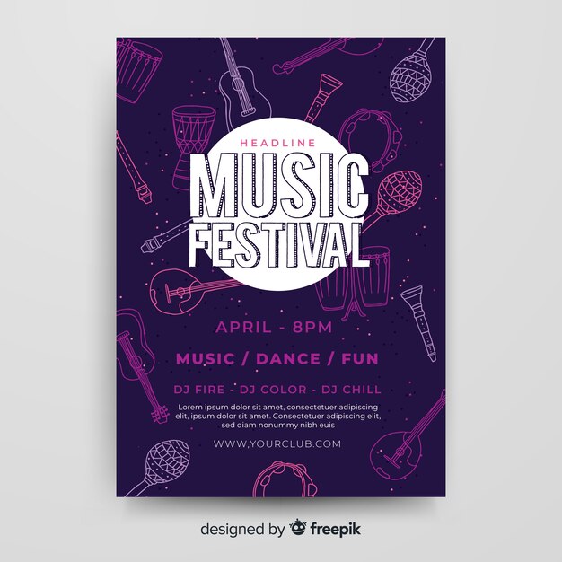 Affiche du festival de musique