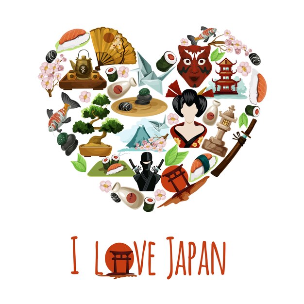 Affiche du Japon d&#39;amour