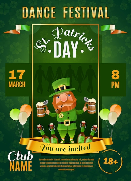 Vecteur gratuit affiche du jour de la st patrick