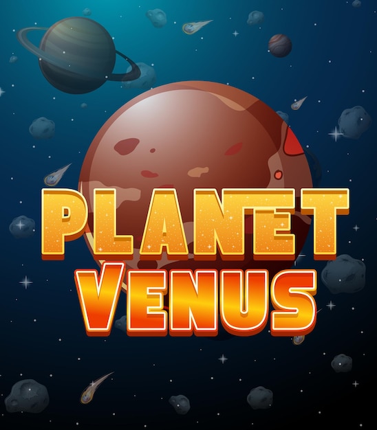 Affiche Du Logo Du Mot Planète Vénus